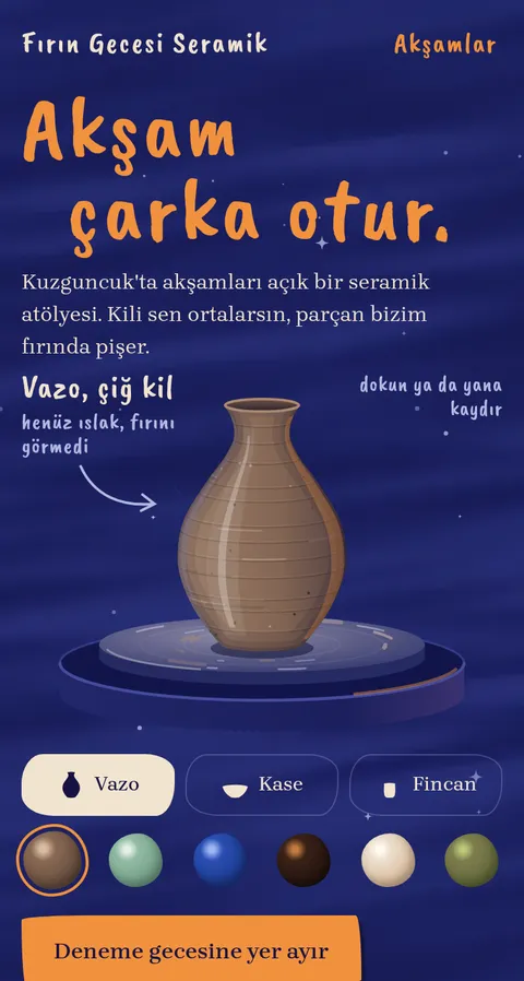 Seramik atölyesi örnek sitesi