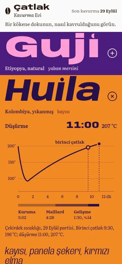Çatlak Kavurma Evi örnek sitesinin telefon görünümü
